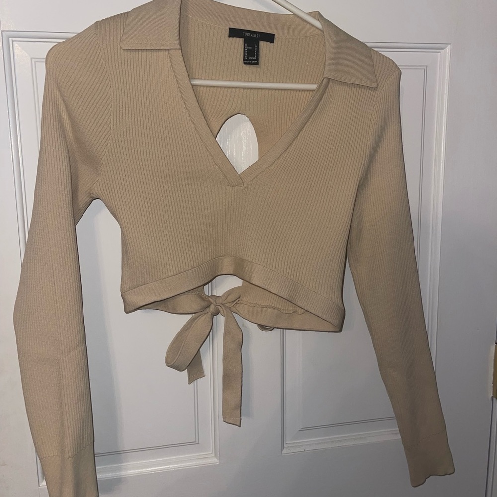 Forever 21 Collar Crop Top